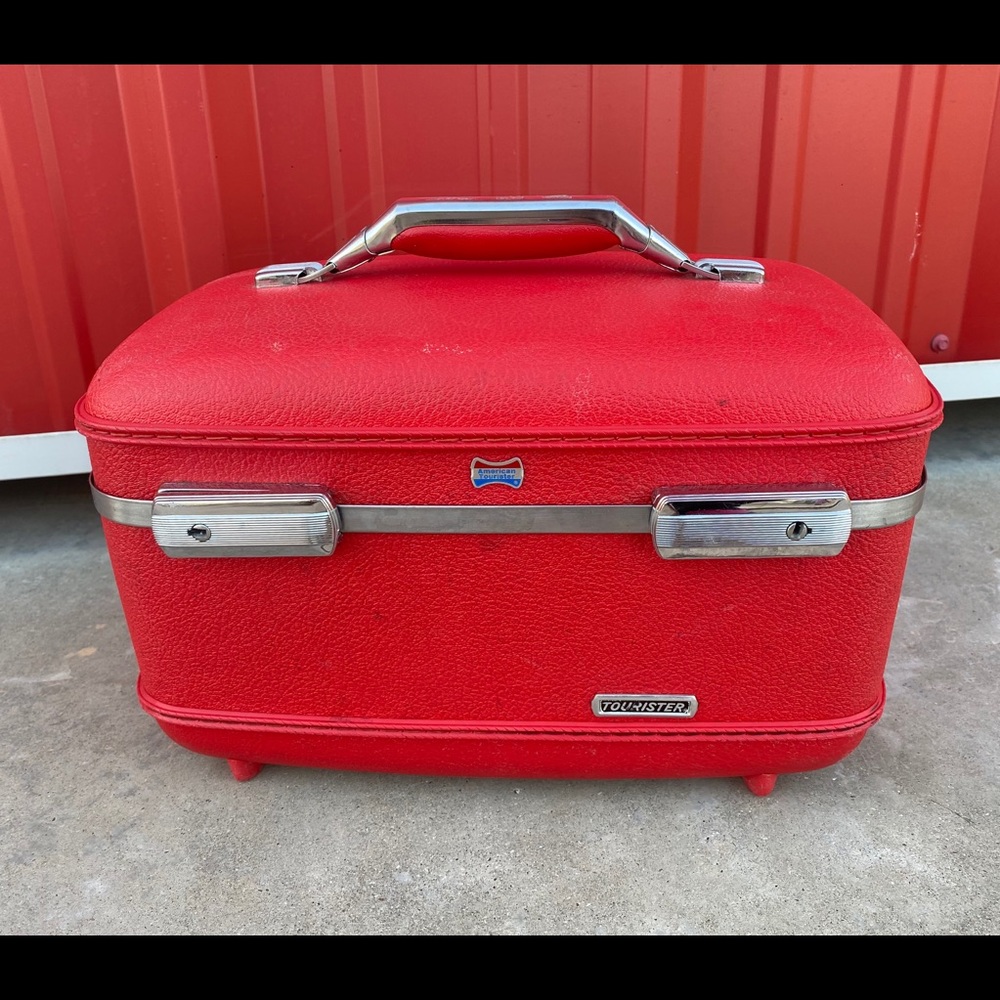 Vintage American Tourister Train Case - Red